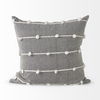 Linda 20 x 20 Navy And Cream With White Detail Decorative Pillow Cover thumbnail 5