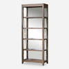 Delancey Weathered Oak Etagere, Shelving & Bookcase by Uttermost, 36" width x 90" height x 18" depth thumbnail 1