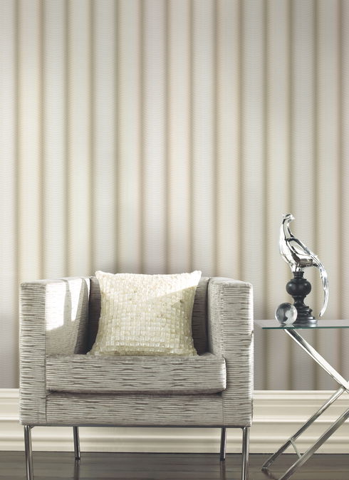 Ebb & Flow Beige Metallic Wallpaper