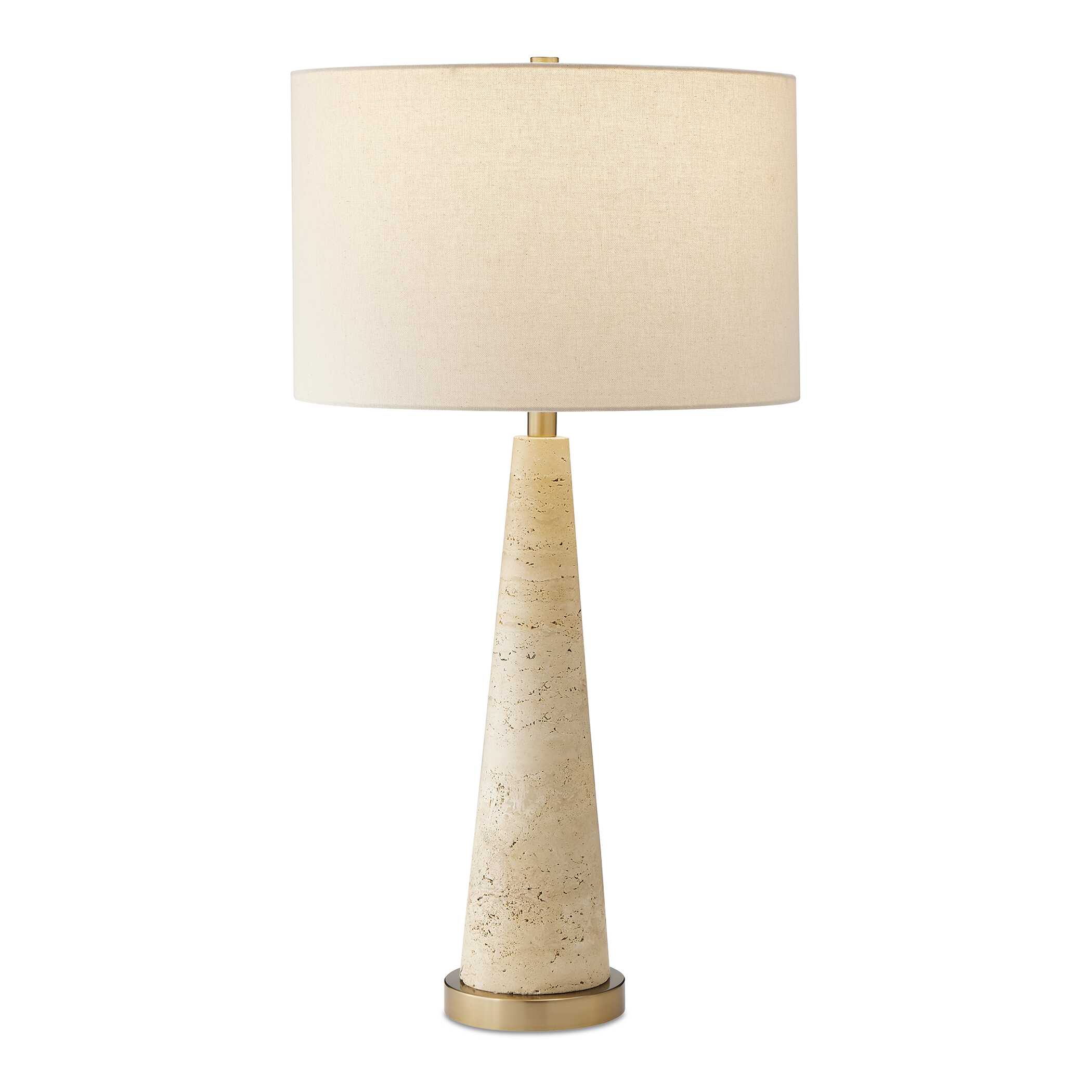 Perkins Travertine Table Lamp large image 