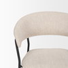 Carolyn Contoured Back Dining Side Chair | Oatmeal Fabric with Metal, Dining Chair by Mercana, 20.5" length x 23.75" width x 31" height thumbnail 12