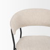 Carolyn Dining Chair with Oatmeal Fabric & Matte Black Metal, by Mercana, 20.5" length x 23.75" width x 31" height thumbnail 11