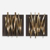 Crosshatch Metal Wall Decor Set/2, Art by Uttermost, 19.75" width x 24" height x 3.75" depth thumbnail 1