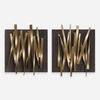 Crosshatch Metal Wall Decor Set/2, Sculptural Wall Art by Uttermost, 19.75" width x 24" height x 3.75" depth thumbnail 1