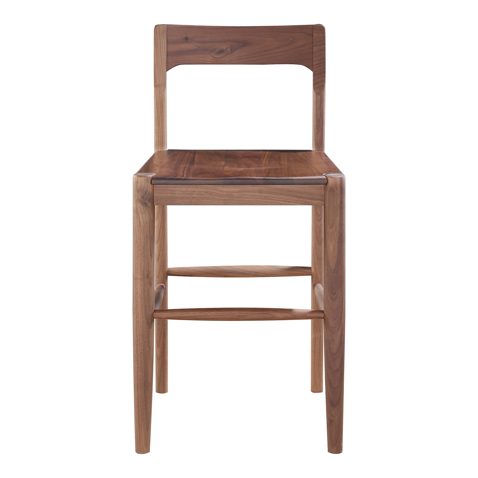 Owing Counter Stool Walnut Brown, Counter & Bar Stool by Moe's Home, 19.5" width x 38" height x 20" depth View 1