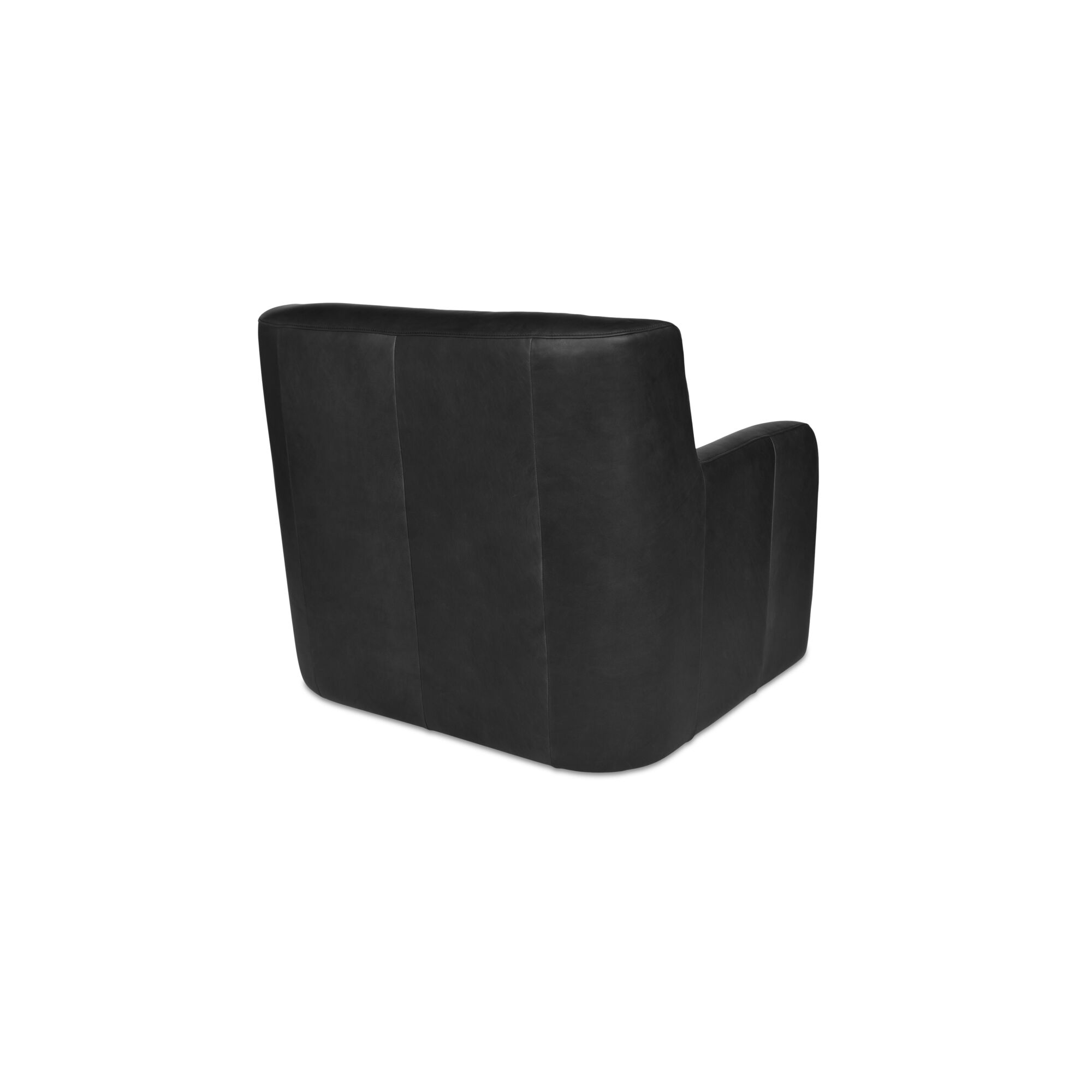 Sullivan Swivel Chair Black, Accent Chair by Moe's Home, 34.65" width x 33" height x 34.65" depth View 3