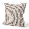 Jenna 22x22 Beige with Merlot Print Linen Square Decorative Pillow Cover, by Mercana, 22" length x 22" width x 0.2" height thumbnail 1