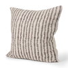 Jenna Beige with Merlot Print Linen Square Decorative Pillow Cover, by Mercana, 22" length x 22" width x 0.2" height thumbnail 1
