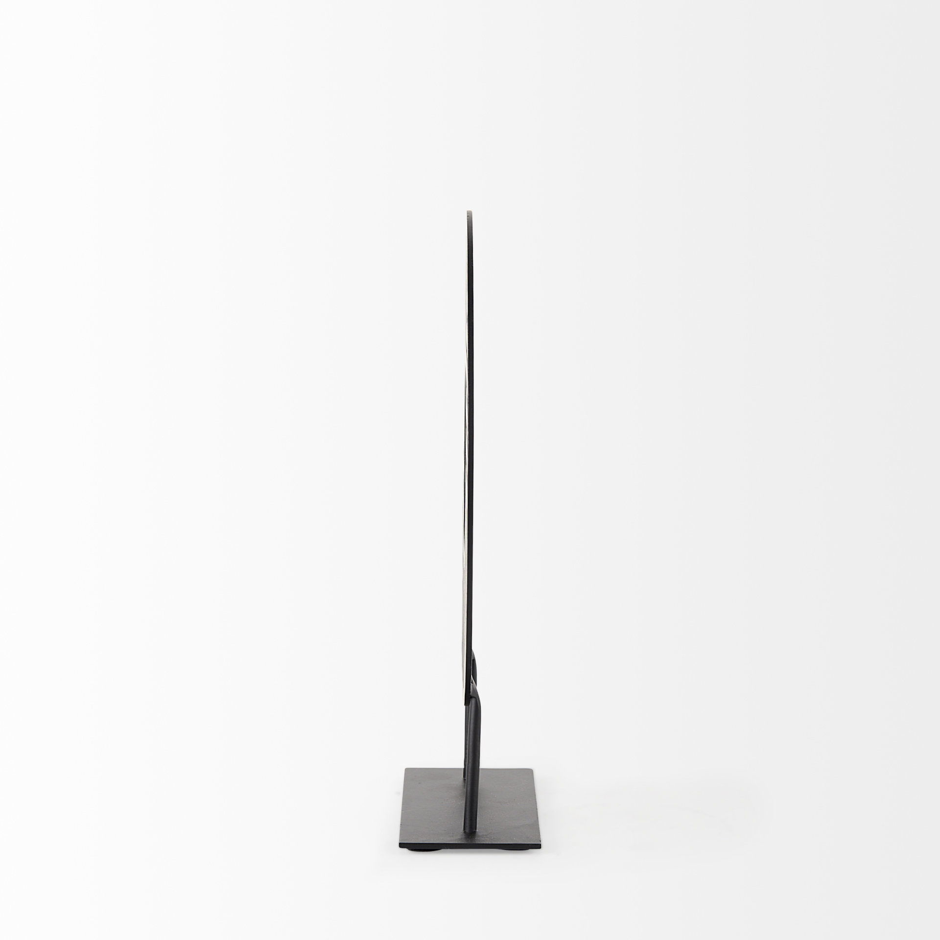 Micra  Matte Black Metal Decorative Object on a Stand, by Mercana, 9.06" length x 2.56" width x 10.91" height View 7
