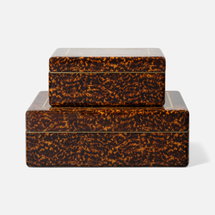 Online Designer Combined Living/Dining ARNOLD, Box, S/2, High-Gloss, Faux Tortoise.