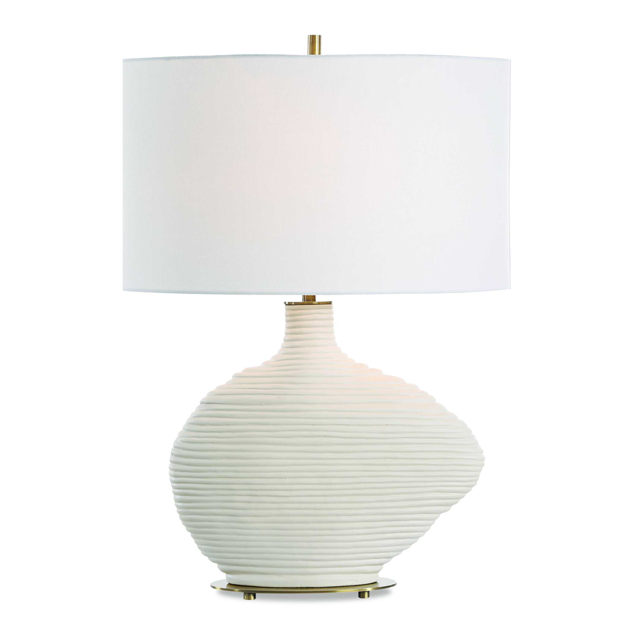 Duostacked Ceramic Table Lamp, by Uttermost, 14.5" width x 24.25" height x 4.25" depth View 1