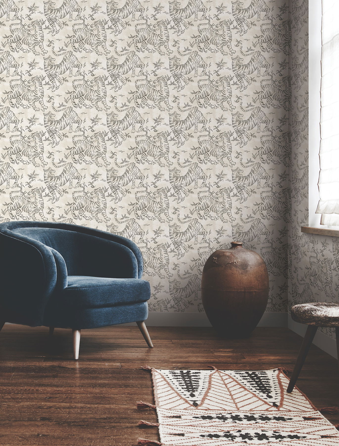 Orly Tigers White Wallpaper large image 