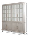 Harper Glass Front Bookcase, Shelving & Bookcase by Sarreid, 97" length x 15" width thumbnail 12