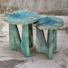 Nadette Blue Nesting Tables Set/2, Side & End Table by Uttermost, 18" width x 21.3" height x 18" depth thumbnail 4