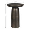 Joppa Dark Bronze Outdoor Accent Table, Outdoor Table by Uttermost, 1'3" width x 1'9" height x 1'3" depth thumbnail 3