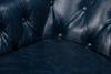 Coolidge Leather Swivel Chair  Blue, by Sarreid, 2'4" length x 2'6" width x 2'7" height thumbnail 5