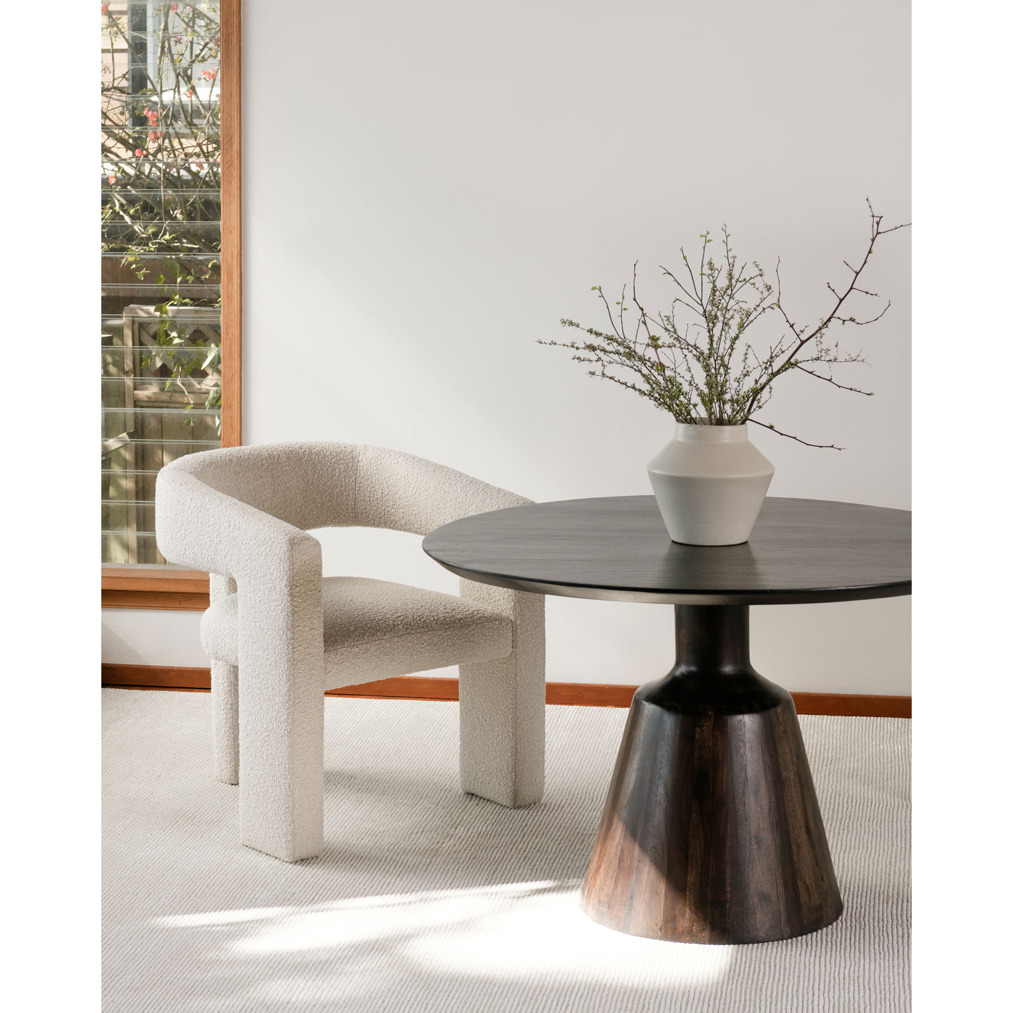 Myron Dining Table Dark Brown large image 