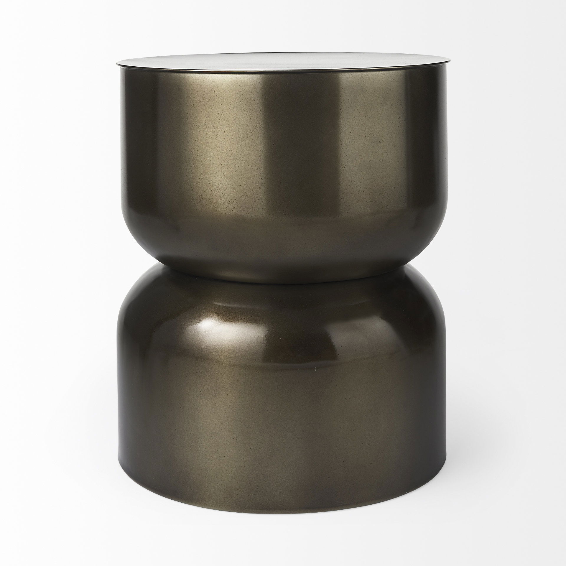 Catriona 17L x 17W x 20H Gold Accent Hourglass Table, Side & End Table by Mercana, 17" length x 17" width x 20" height View 5