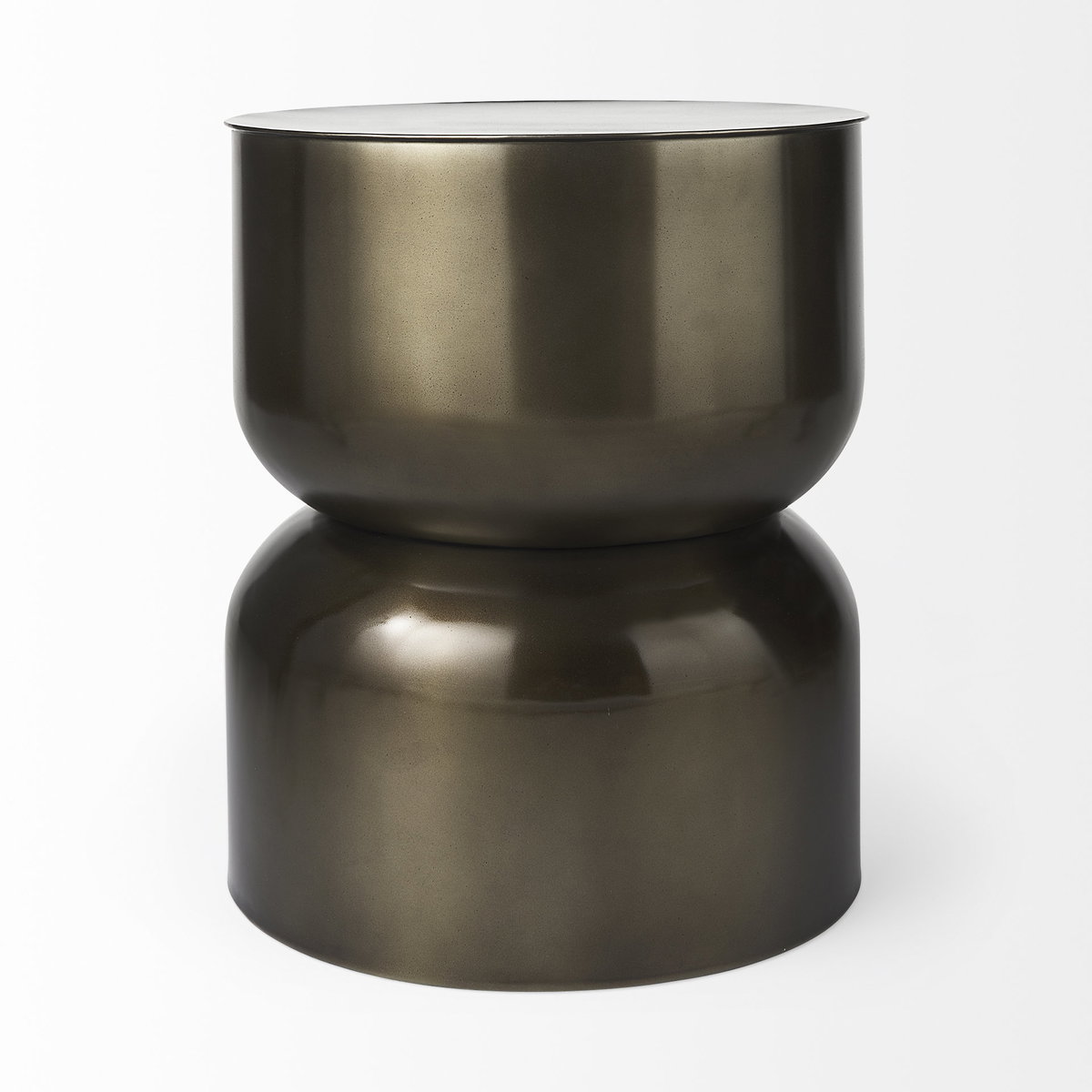 Catriona 17L x 17W x 20H Gold Accent Hourglass Table, Side & End Table by Mercana, 17" length x 17" width x 20" height View 5