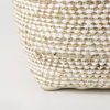 Ekani  Cream/Beige Cotton Pouf, Ottoman by Mercana, 16" length x 16" width x 16" height thumbnail 9