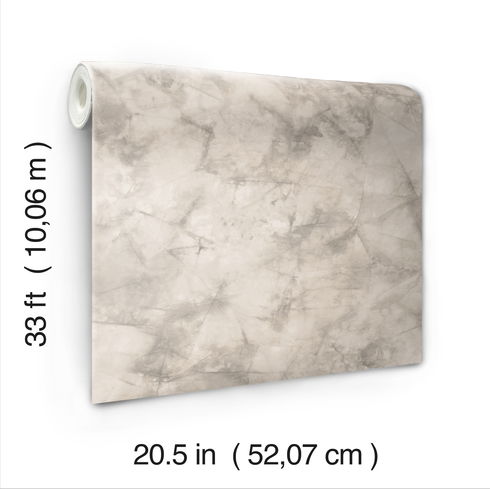 Pressed Petioles Beige Wallpaper