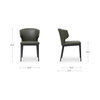 Delaney Dining Chair Dark Green-set Of Two, by Moe's Home, 20.1" width x 30.7" height x 21.7" depth thumbnail 9