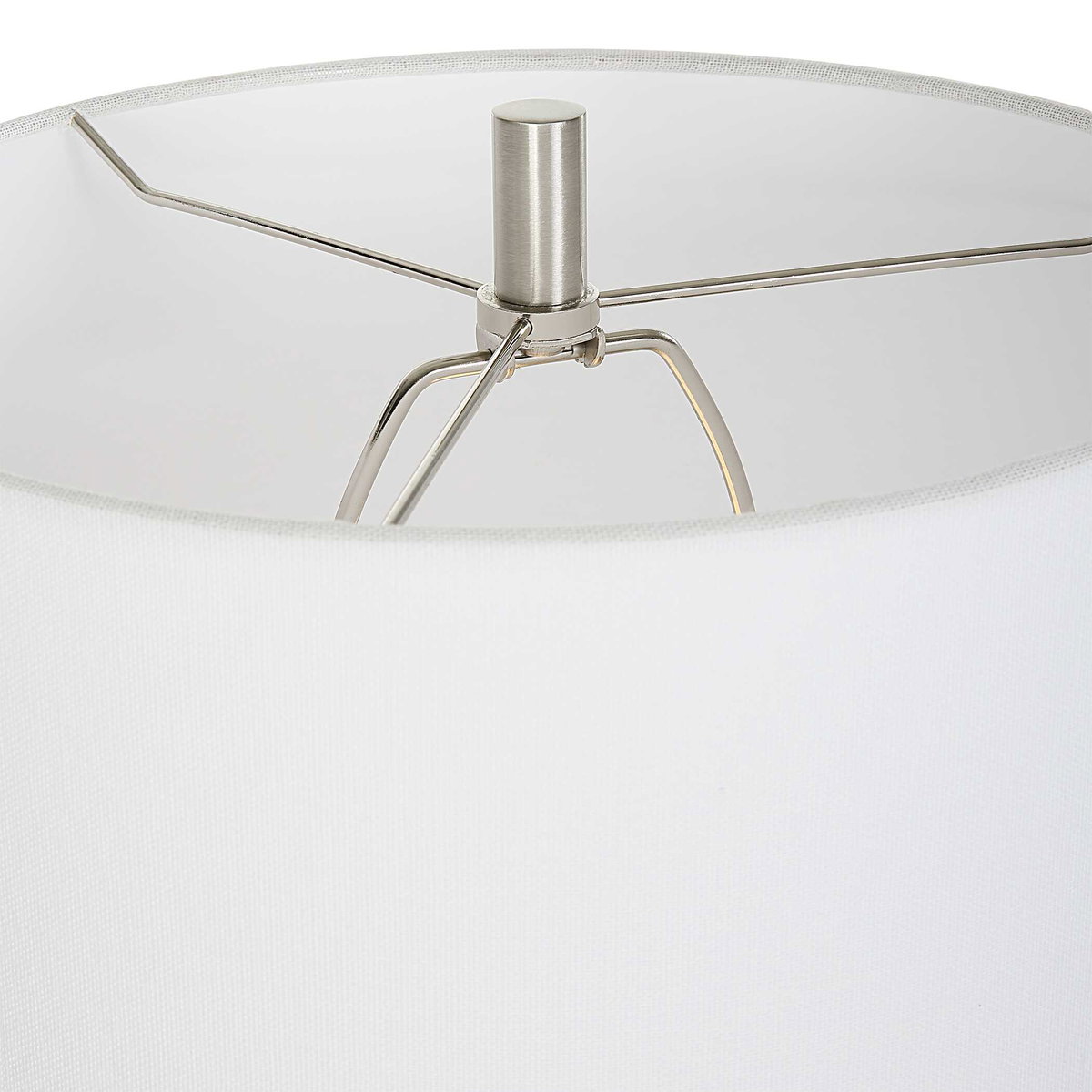 Fountain White Marble Buffet Lamp, Table Lamp by Uttermost, 12" width x 34" height x 12" depth View 7