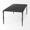 Timothy 42.0 X 22.0 X 15.5 Ebony Black Iron Coffee Table, by Mercana, 42" length x 22" width x 15.5" height thumbnail 7