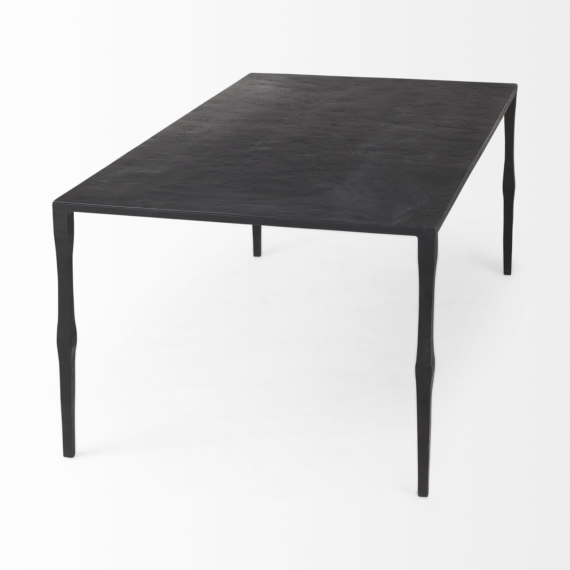 Timothy 42.0 X 22.0 X 15.5 Ebony Black Iron Coffee Table large image 