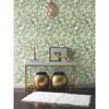 Rainforest Leaves Teal Wallpaper, by York Wall, 33' length x 1'9" width x 0.02" depth thumbnail 3