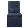 Coley Denim Armless Chair, Accent Chair by Uttermost, 23" width x 39.5" height x 25" depth thumbnail 1
