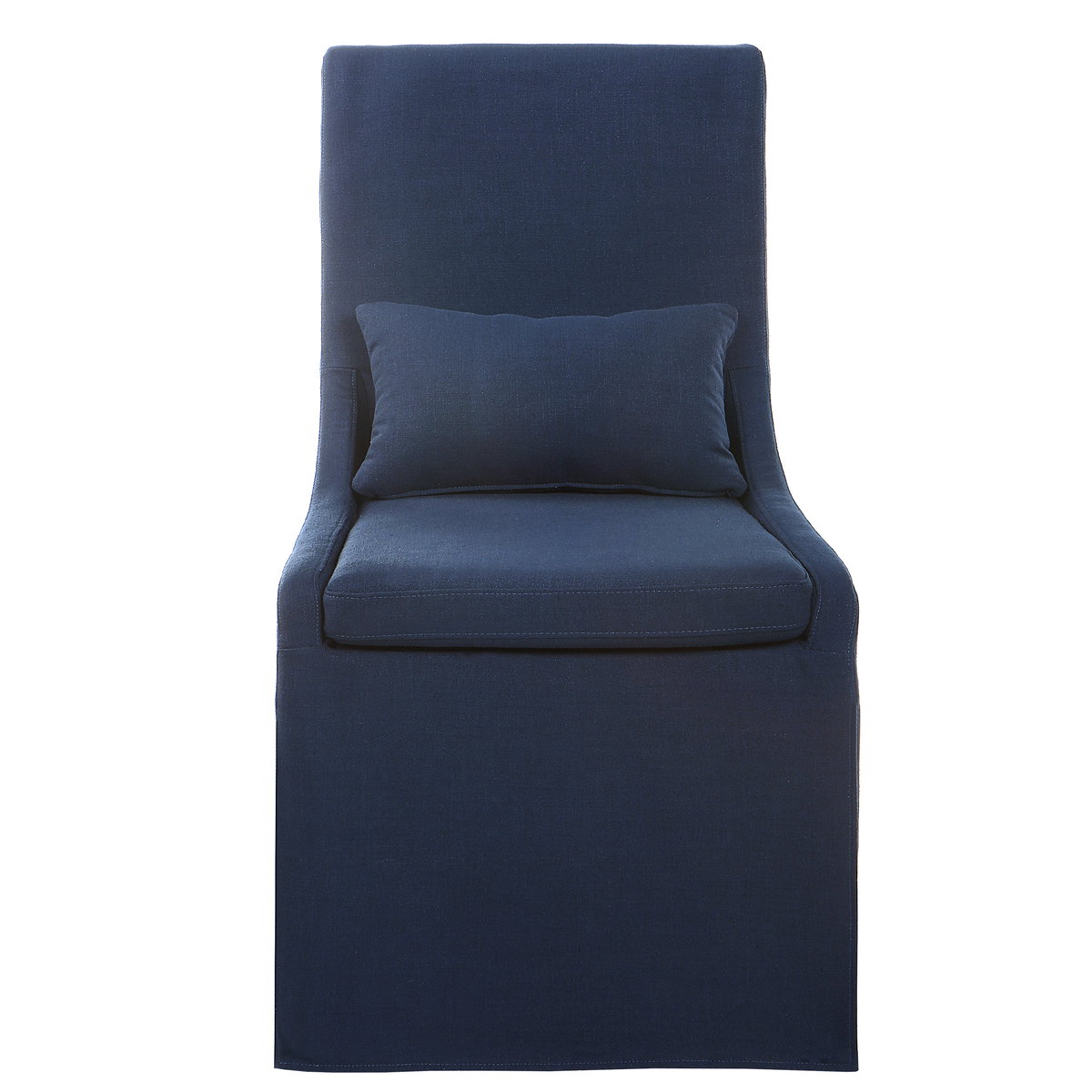 Coley Denim Armless Chair, Furniture by Uttermost, 23" width x 39.5" height x 25" depth View 1