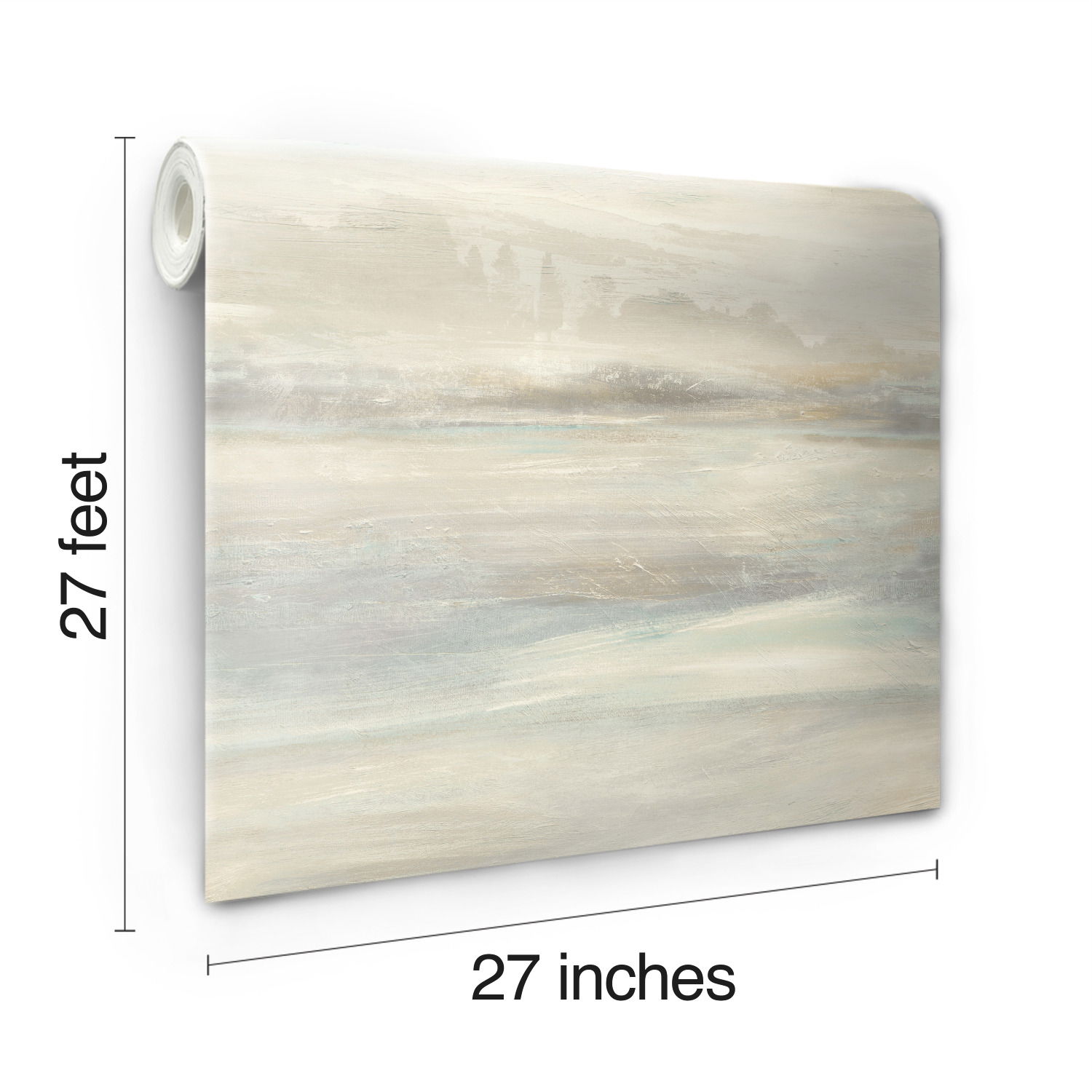 Soothing Mists Scenic Light Blue Wallpaper, by York Wall, 27' length x 2'3" width x 0.02" depth View 6