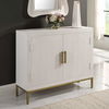 Front Range White 2 Door Cabinet, Furniture by Uttermost, 40.25" width x 34" height x 13" depth thumbnail 4