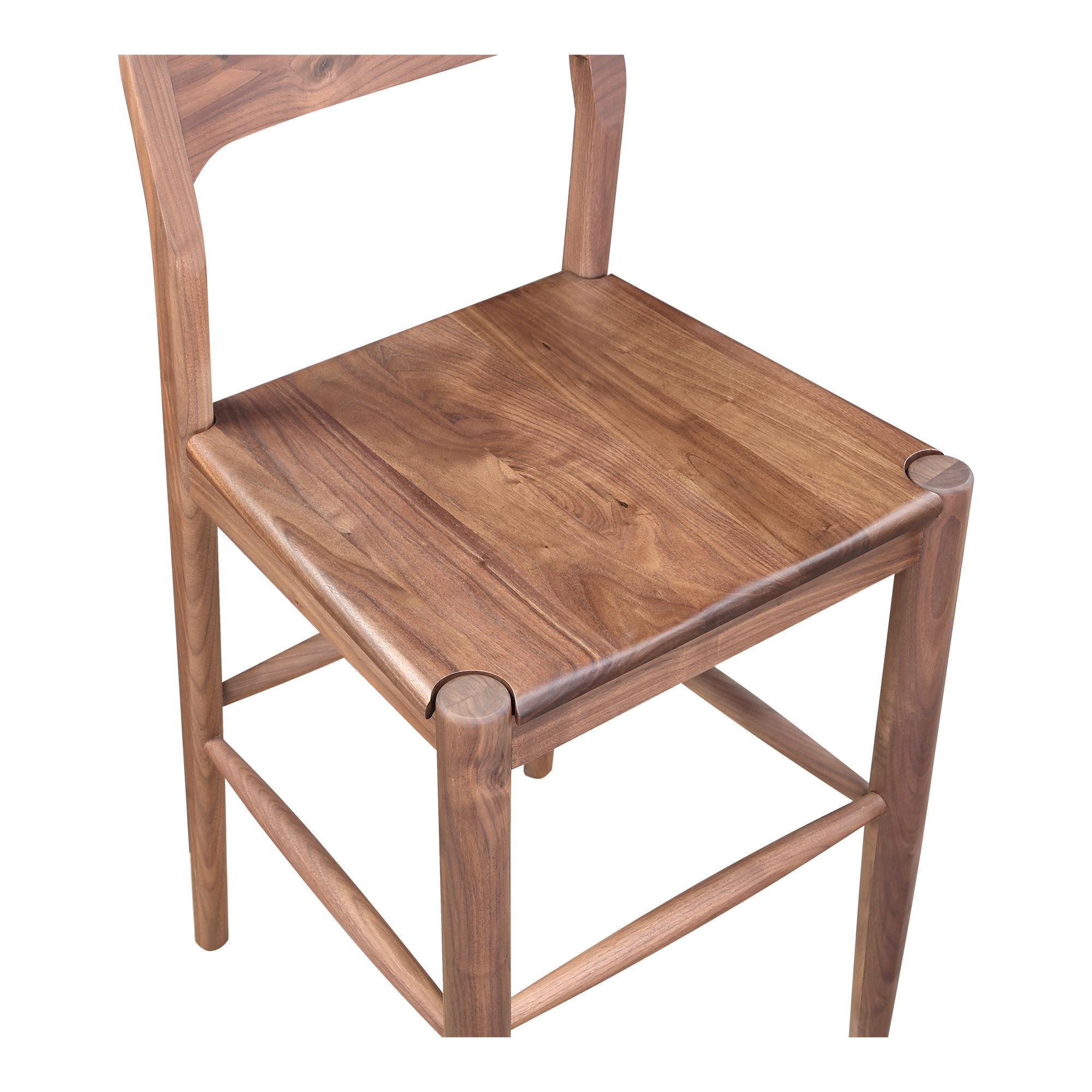 Owing Barstool Walnut Brown, Counter & Bar Stool by Moe's Home, 19.5" width x 42" height x 20" depth View 5