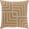 Metallic Stamped Accent Pillow, Decorative Pillow by Surya, 18" length x 18" width thumbnail