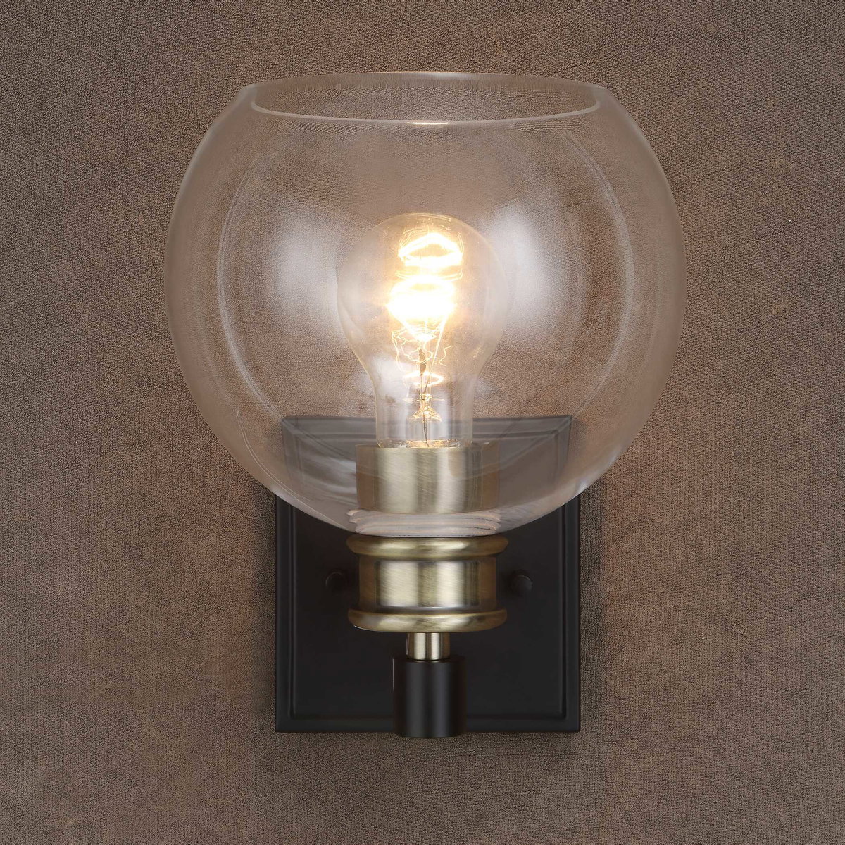 Kent Edison 1 Light Sconce, by Uttermost, 7" width x 9.25" height x 7.5" depth View 1