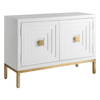 Aiken White 2 Door Cabinet, Cabinets & Chest by Uttermost, 43.25" width x 31.12" height x 16" depth thumbnail 5
