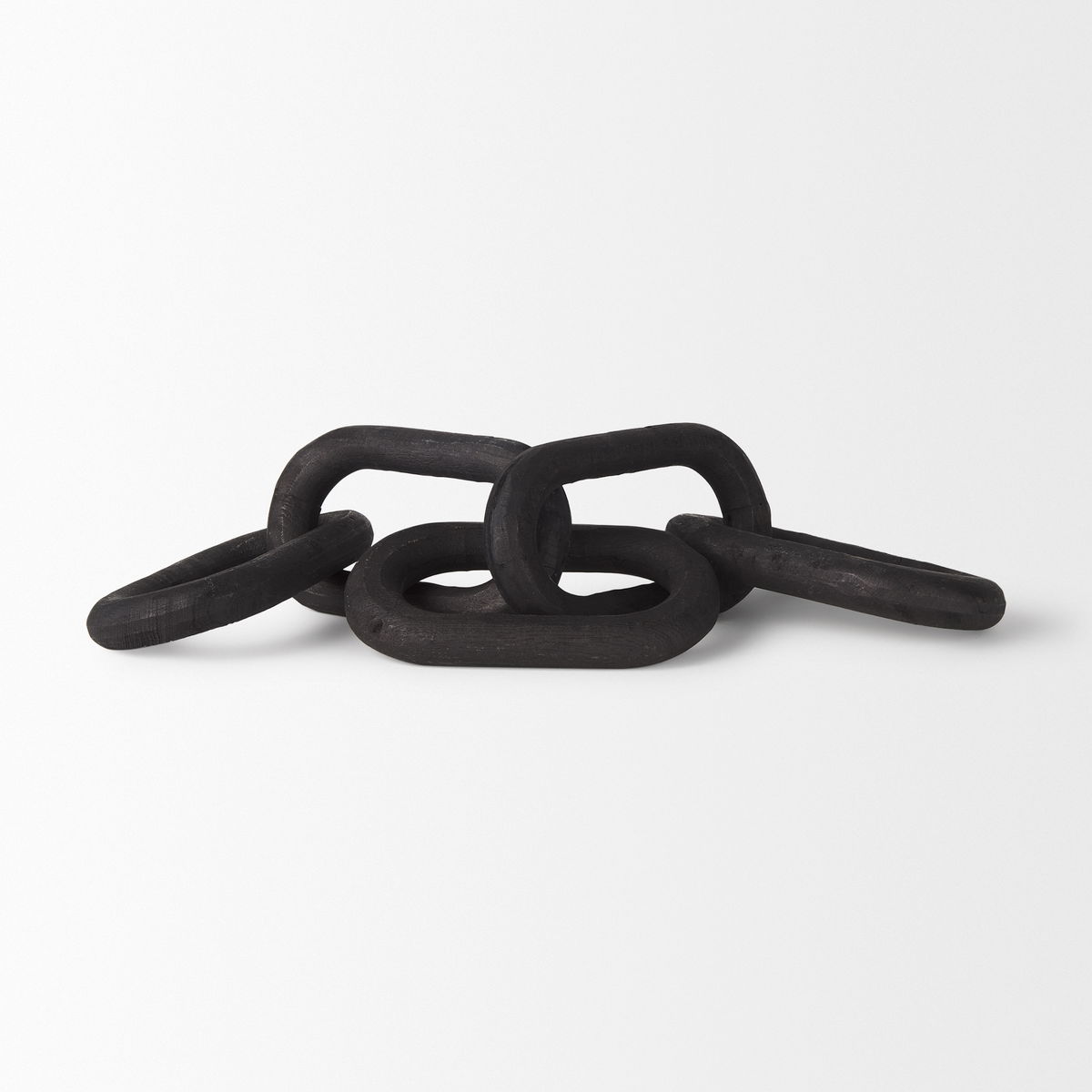 Alix  Black Wood Link Chain Decorative Object, by Mercana, 29" length x 5" width x 5" height View 9