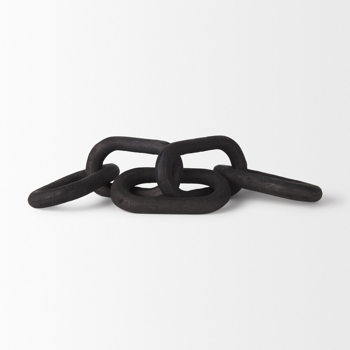 Alix  Black Wood Link Chain Decorative Object, by Mercana, 29" length x 5" width x 5" height View 9