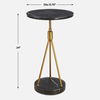 Rosston Black Marble Accent Table, Furniture by Uttermost, 13.75" width x 24" height x 13.75" depth thumbnail 3