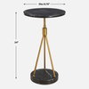 Rosston Black Marble Accent Table, Side & End Table by Uttermost, 13.75" width x 24" height x 13.75" depth thumbnail 3