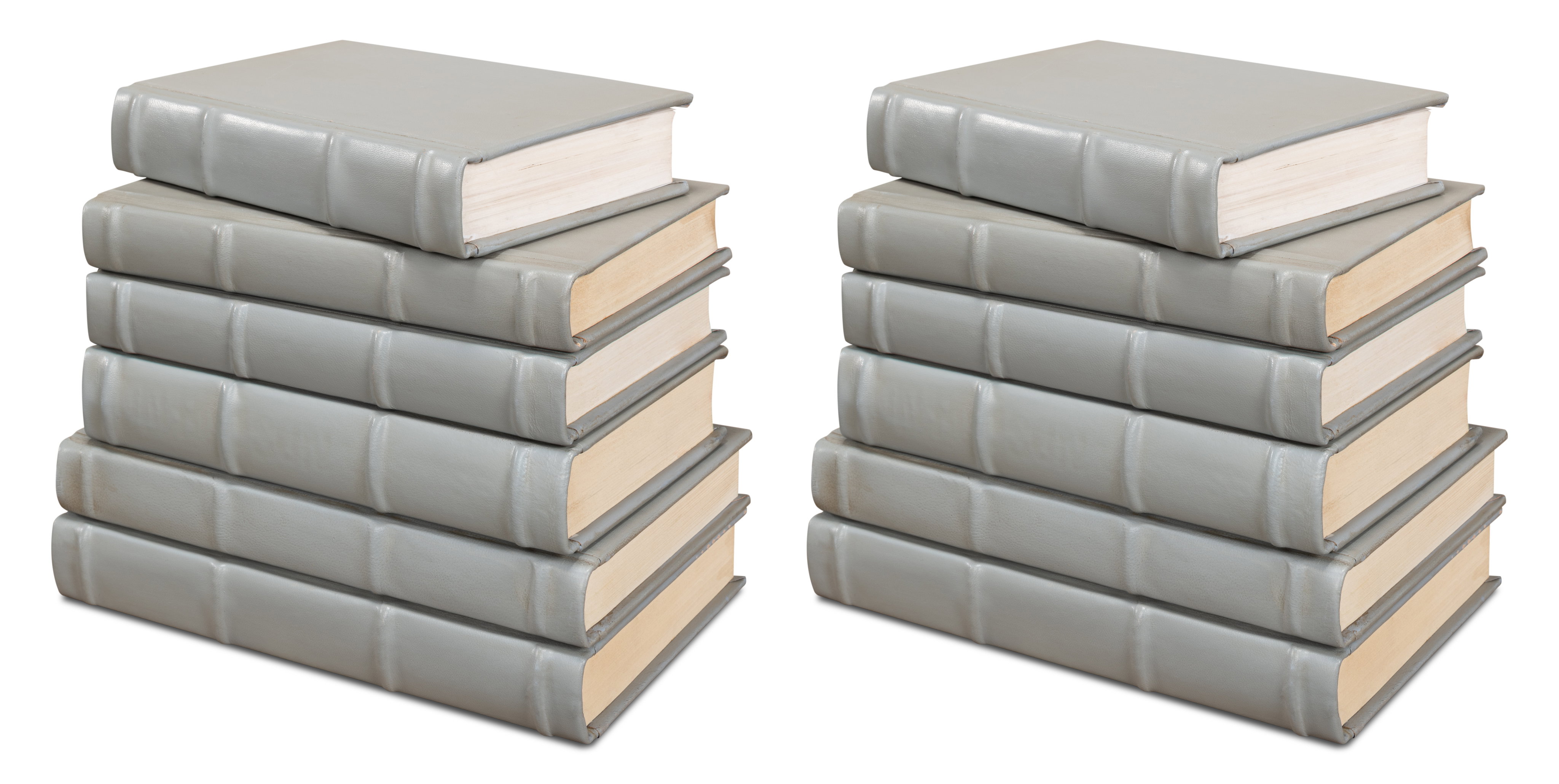 Books, Set Of 12, Antique Grey, Decor by Sarreid, 7" length x 1" width x 5" height View 1