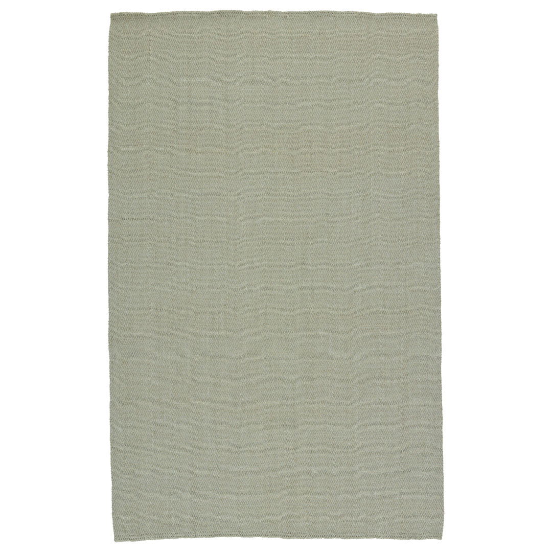 Ranier Natural Solid Green Area Rug (5'X8') large image 