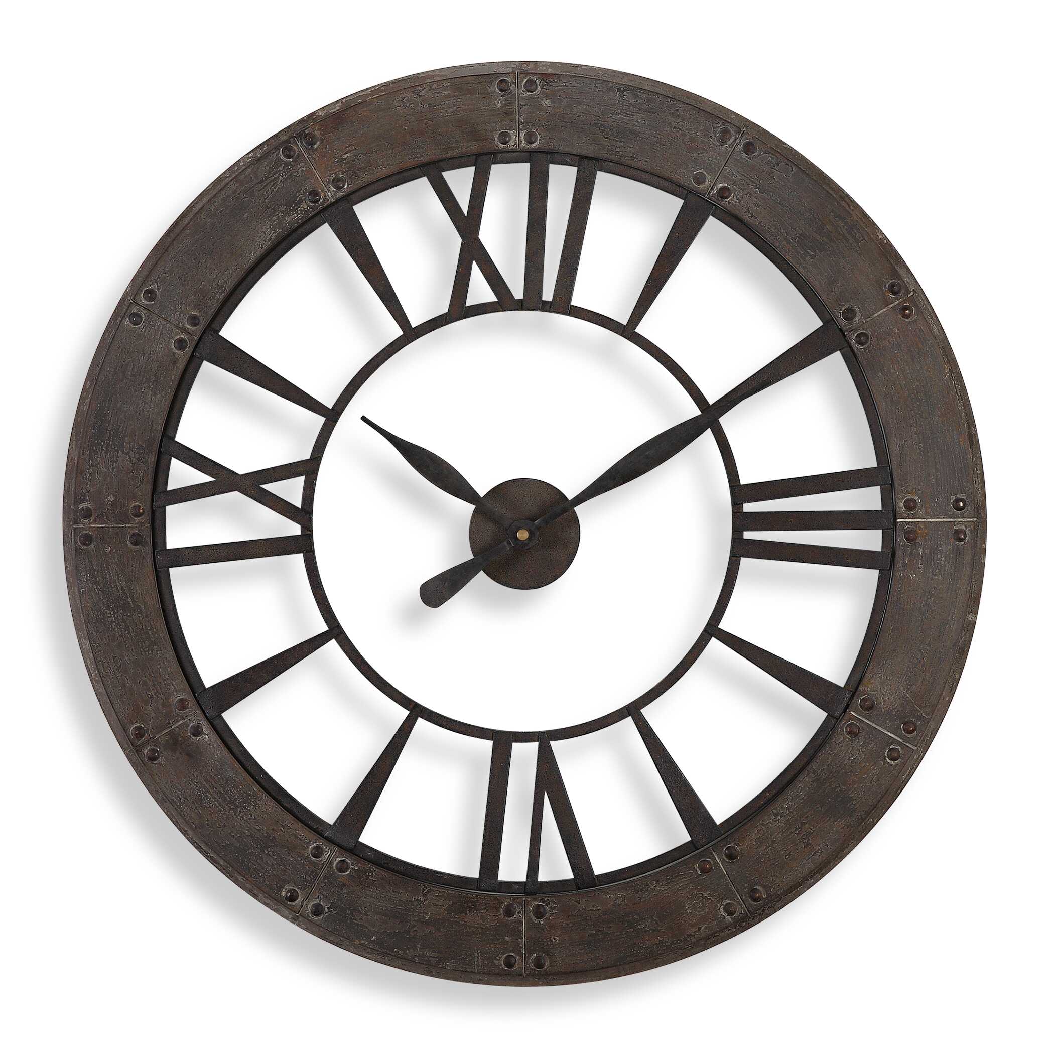 Ronan Wall Clock, by Uttermost, 40" width x 40" height x 1" depth View 1