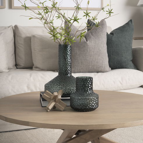 Jolene 7" Green Waterglass Glass Vase