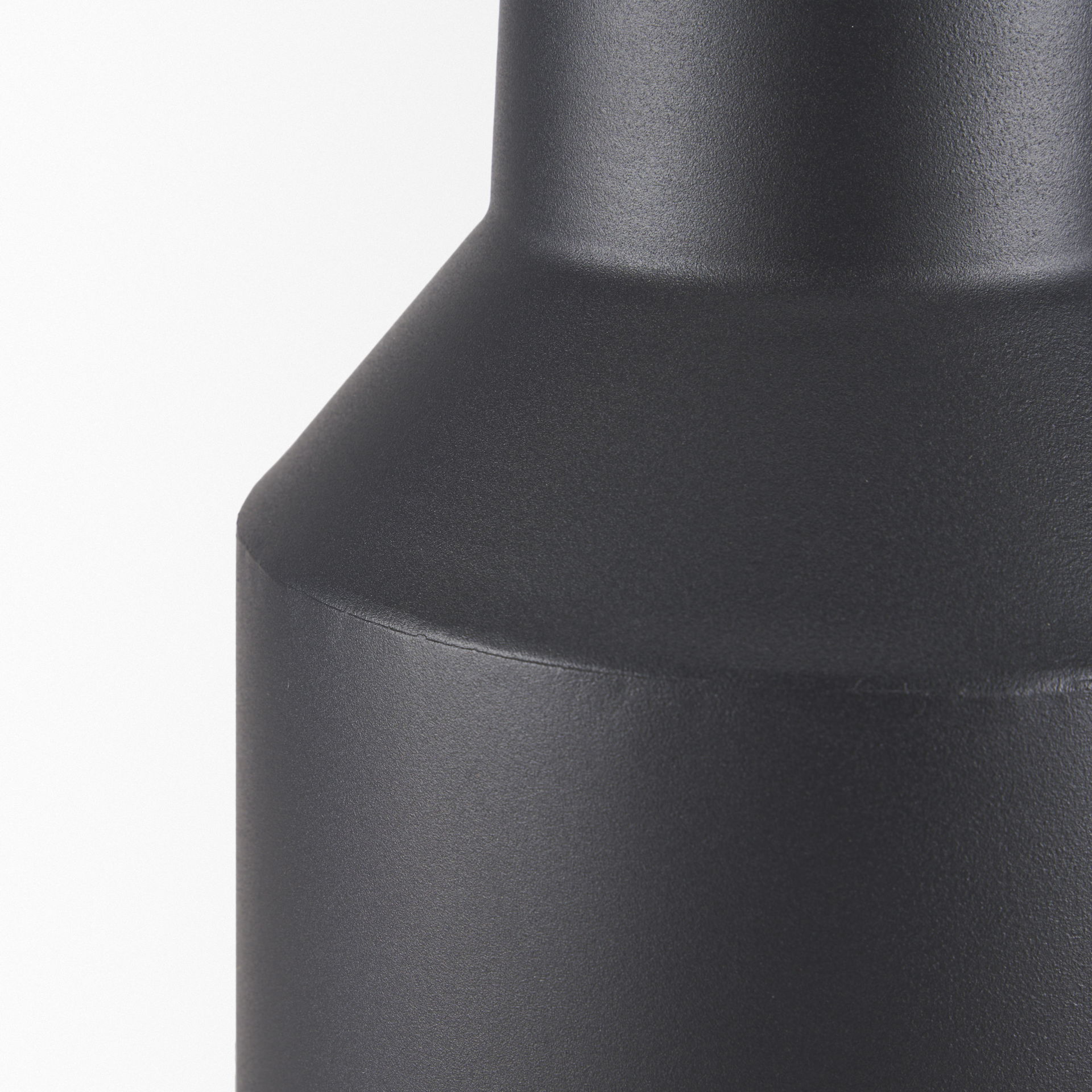 Tosca Tall Matte Black Metal Vase large image 