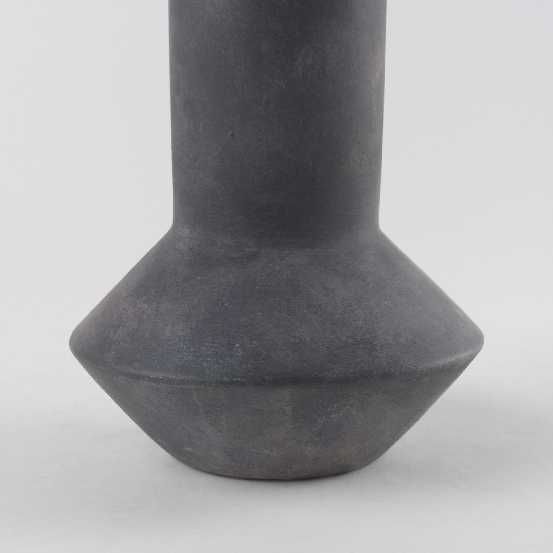 Esme  Dark Gray Ceramic Vase, by Mercana, 7.09" length x 7.09" width x 14.96" height View 7