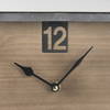 Harvey  Black Metal and Wood Rectangular Table Clock, by Mercana, 12.99" length x 4.53" width x 8.07" height thumbnail 11