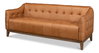 Isaac Leather Sofa, by Sarreid, 2'6" length x 6'5" width x 2'7" height thumbnail 1
